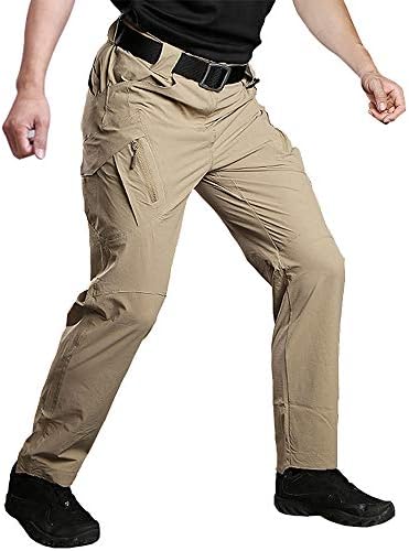 Men's Outdoor Work Quick Dry Military Tactical Pants Slim Fit Hiking Pants Mens Lightweight Cargo Pants