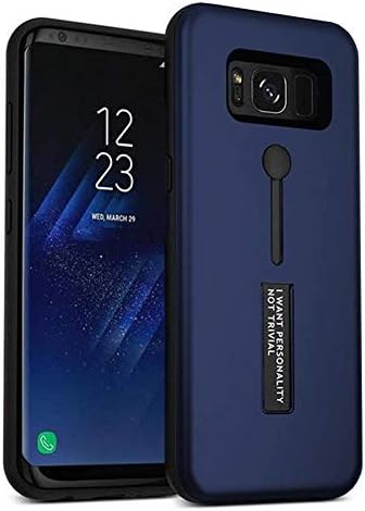 True Desire Tough Armor Back Cover Case Inbuilt Mobile Stand Military-Grade Drop Tested Shock Proof Defender case for Samsung Galaxy S10(Blue)