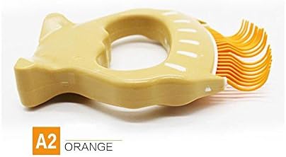 KKGOPET Pet Comb Plastic Shell Claw Massage Comb Cat Brush Remove Shedding Hair Stage A1(Coffee)/ A2(Green)/ A3(Orange)