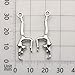 50pcs Craft Supplies Antique Silver Cheerleader Girl Dance School Sports Spirit Gymnastics Charms Pendants for Crafting, Jewelry Findings Making Accessory For DIY Necklace Bracelet (M163)