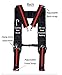 Tool Belt Suspenders Heavy Duty Work Suspenders, Adjustable, Comfortable Padded (Black, Red Adjustable)