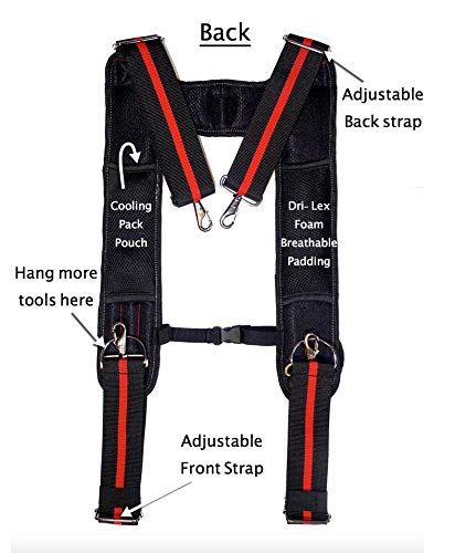 Dewalt Tool Bag Heavy-Duty Tool Belt Suspenders Adjustable Work