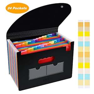 Carpeta Clasificadora Archivador acordeón 24 Bolsillos de gran