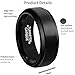 MNH Tungsten Rings Men Wedding Black Band 8mm Matte Finish Beveled Polished Edge Comfort Fit