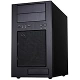 Silverstone Tek Micro-ATX Mini-DTX, Mini-ITX Mid Tower Computer Case with Aluminum Front Panel and Steel Body TJ08B-E - Black