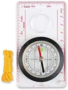 Orienteering Compass with Rotating Bezel Professional Navigation Liquid Filled map Reading Compass for Survival and Vastu