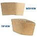[125 Pack] Kraft Coffee Cup Sleeves - Brown Disposable Corrugated Cardboard Paper Jacket, Holds Hot and Cold Drinks, Espresso Coffee Milk Tea Beverage Insulator and Hand Protection