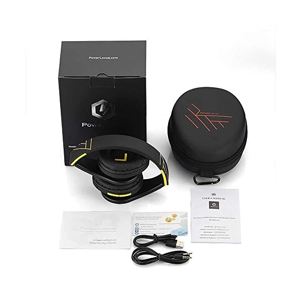 PowerLocus-Bluetooth-Over-Ear-Headphones-Wireless-Stereo-Foldable-Headphones-Wireless-and-Wired-Headsets-with-Built-in-Mic-Micro-SDTF-FM-for-iPhoneSamsungiPadPC-BlackYellow PowerLocus Bluetooth Over-Ear Headphones, Wireless Stereo Foldable Headphones Wireless and Wired Headsets with Built-in…