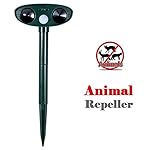 TOAO 2 Pack Farm Garden Powerful Solar Battery Powered Ultrasonic Outdoor Animal & Pest Repeller Cat Dog Fox Deer Rodent Repellent with PIR Sensor (2)