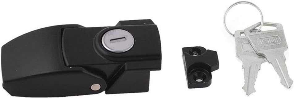 Cylinder Lock Cabinet Black Coated Metal Hasp Latch Toggle Lock W Two Keys
