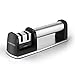 Knife Sharpener, Mospro, Manual Knife Sharpener with 2 Stage Coarse And Fine Sharpening System, With Ergonomic Handle, Comfortable And Sturdy Manufacture (Black & Silver)