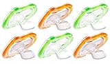 Munchkin Latch Lightweight Pacifier 6+ Months, 6 Pack, Green/Orange