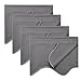 NICETOWN Grey Valances for Window - Farmhouse W52 x L18 inches Scalloped Pole Pocket Curtains Small Window Wave Drapes/Draperies for Kitchen/Home Decor, Living Room, Grey, 2 Pairs