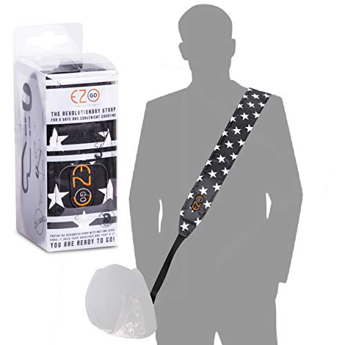 Motorcycle Helmet Carrier Strap - Hands-Free, Motorbike Accessory. Convenient, Lightweight and Comfortable Alternative to Helmets Bag or Backpack. A Perfect Biker Gift For Men and Women.Stars By EZ-GO - Thumbnail 6