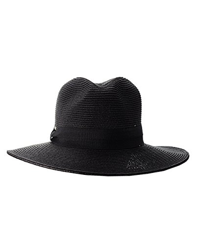 NYFASHION101 Lightweight Solid Color Panama Fedora Sun Hat, Black