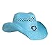 Boho Hip Cowboy Hat with Heart Concho, Natural Toyo Straw, Shapeable Brim