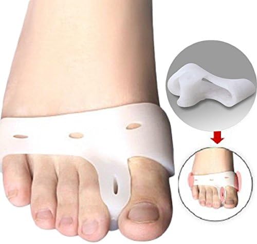 2Pcs Soft Silicone Gel Toe Separators Straightener Bunion Protector