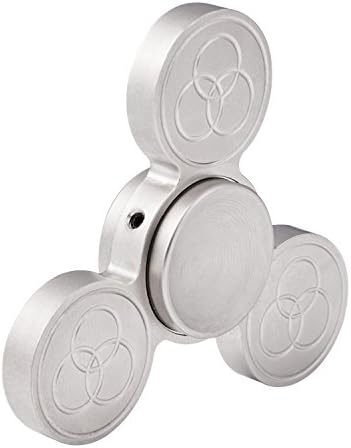Spinner Fidget EDC ADHD Focus Toy Ultra Durable High Speed 1-5 Min Spins Precision brass (Gray)