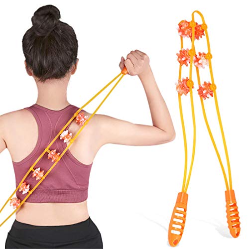 ZMKMEUREKA Full Body Back Massage Roller Rope Tool,Portable Handheld