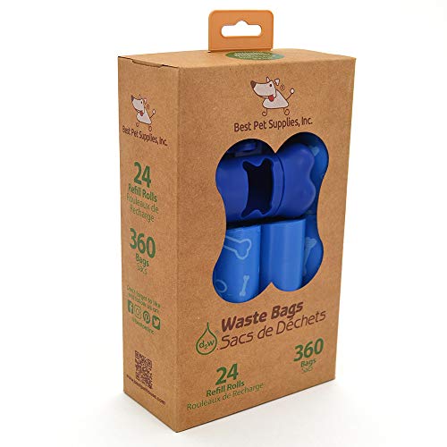 Best Pet Supplies Dog Poop Bags for Waste Refuse Cleanup, Doggy Roll Replacements for Outdoor Puppy Walking and Travel, Leak Proof and Tear Resistant, Thick Plastic - Blue (Unscented), 360 Bags - Thumbnail 2