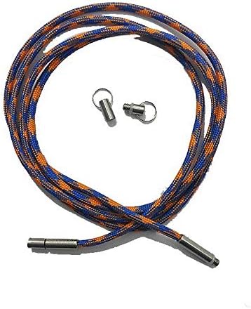 hoodlaces Orange and Blue Paracord Replacement Hoodie String - Drawstring - Shoelace with Free Threading Tool from