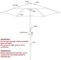 Amazon Com Abble Outdoor Patio Umbrella 10 Ft X 6 5 Ft Rectangular With Crank Weather Resistant Uv Protection Water Repellent Durable 6 Sturdy Steel Ribs With Easy Lock Button Crank Market Outdoor Table