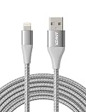 Anker Powerline+ II Lightning Cable (10ft), MFi Certified for Flawless Compatibility with iPhone Xs/XS Max/XR/X / 8/8 Plus / 7/7 Plus / 6/6 Plus / 5 / 5S and More(Silver)