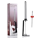 FAMILIFE Electric Handheld Milk Frother Stainless Steel for Matcha Green Tea Bonus Latte Art Pen