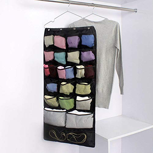 Geboor Oxford Hanging Closet Organizer for Underwear, Stocking, Bra and