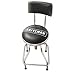 Craftsman Chrome and Vinyl Hydraulic Stool - Comfortable Swiveling Barstool for Home Bar Shop or Garage (Black)