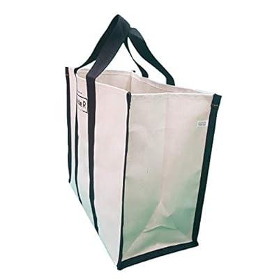 DOUBLE R BAGS Big Eco Cotton Canvas Shopping Bags for Carry Milk Grocery Fruits Vegetable