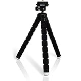 iGadgitz Lightweight Large Universal Flexible Foam Mini Tripod for Sony DSC-HX50, DSC-HX60, DSC-HX60V, DSC-HX90, DSC-HX90V, DSC-H300, DSC-HX300, DSC-H400, DSC-HX400V with Quick Release Plate  Black