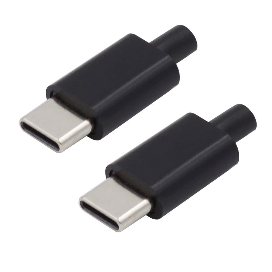 CY DIY OEM 24Pin USB-C Connector Plug USB Type C Male 100W PD USB 2.0 Data with Housing Cover 2Pcs