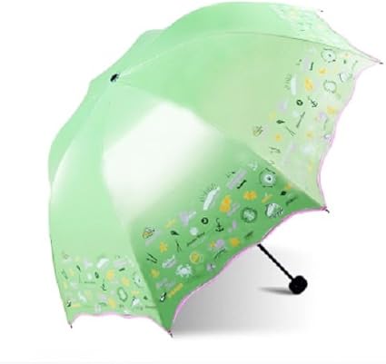 Amazon Woliwowa パステルカラー かわいい イラスト 折りたたみ傘 グリーン 並行輸入品 Woliwowa 折りたたみ傘 通販