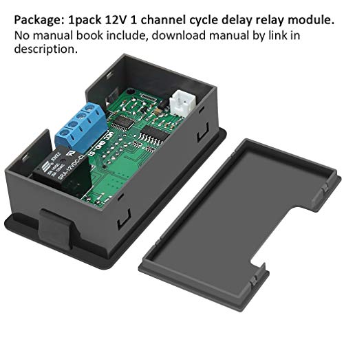 Timer Relay, Icstation DC 12V Time Delay Switch 10A Timer Switch Module Programmable Digital Time Cycle ON-Off Control 0-999s/min/h LED Display Time Relay Switch Module for Light Water Pump Engine