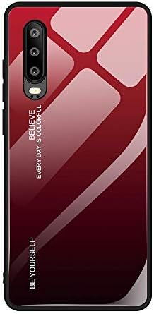 Case for Huawei P30 Pro,P30 Lite Tempered Glass Back Cover Crystal Clear Soft Silicone Frame Rubber Bumper for P30