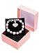 2 Pieces Granddaughter Bracelets Charm Heart Pendant Rhinestone Crystal Balls Faux Pearls Jewelry Gift (Pink A + Purple A)