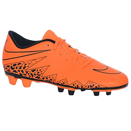 Nike Men's Hypervenom Phade II Fg Total Orange/Ttl Orng/Blk/Blk Soccer Cleat 8.5 Men US