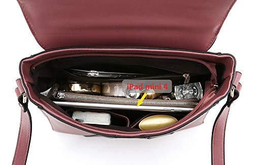 Ladies Designer Purses Cross Body Handbags Trendy Bags for Women Shoulder Bags (Purple) - Thumbnail 6