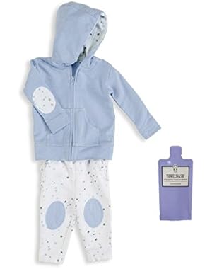 Muslin Hoodie & Jersey Pants Set