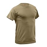 Rothco Quick Dry Moisture Wicking Performance T-shirt, AR 670-1 Coyote Brown