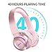 Picun B9 Wireless Bluetooth Headphones Over Ear, 40H Playtime Bluetooth Headphones with Mic, Hi-Fi Stereo Wireless Foldable Headset for TV PC Cellphones – Rose Gold for Womenthumb 1