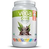 Vega One Organic All-in-One Shake, Plant Based Non Dairy Protein Powder, Chocolate, 1.9 Pounds, 17 Servings