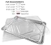 1/2 Size Sheet Cake Aluminum Foil Pan w/Clear Low Dome Lid (Pack of 10 Sets) 17.1 L x 12.3 W x 1.25 D