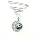 Moon Pendant Tardis Doctor Who Starry Night Necklace Van Gogh Jewelry Personalized Necklaces Gift