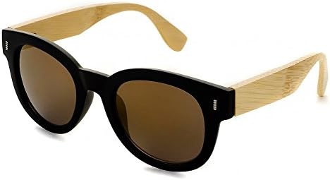 Blue Planet Eyewear Sunglasses - Clarita BP16034 (Matte Black, Gold Amber Mirror)