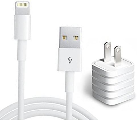 Wall charger, Iphone Usb Wall charger with 10ft USB Lightning Cable charging for iPhone Se 5 5S 5C 6 6S Plus 7/7plus Ipod Touch 5, Nano 7Th (Wall charger White)