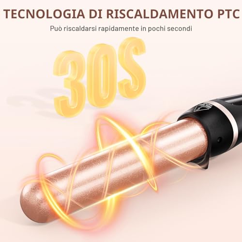 NWOUIIAY Curling Iron 5 in 1 Set Ceramic Curling Iron with Adjustable Temperature 80 °C - 230 °C and LCD Display Wave Straightener for Hair with 9-32 mm Different Irons and Automatic Shut-off
