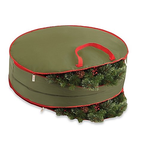 Real Simple 36-Inch Double-Sided Holiday Wreath Storage Bag