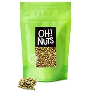 Oh! Nuts Roasted Salted Pumpkin Seeds | Resealable 2lb Bulk Bag | Shelled &amp; Sprouted Pepitas | All-Natural Protein Power for Gluten-Free &amp; Vegan Snacking | Fresh &amp; Healthy Keto Snacks